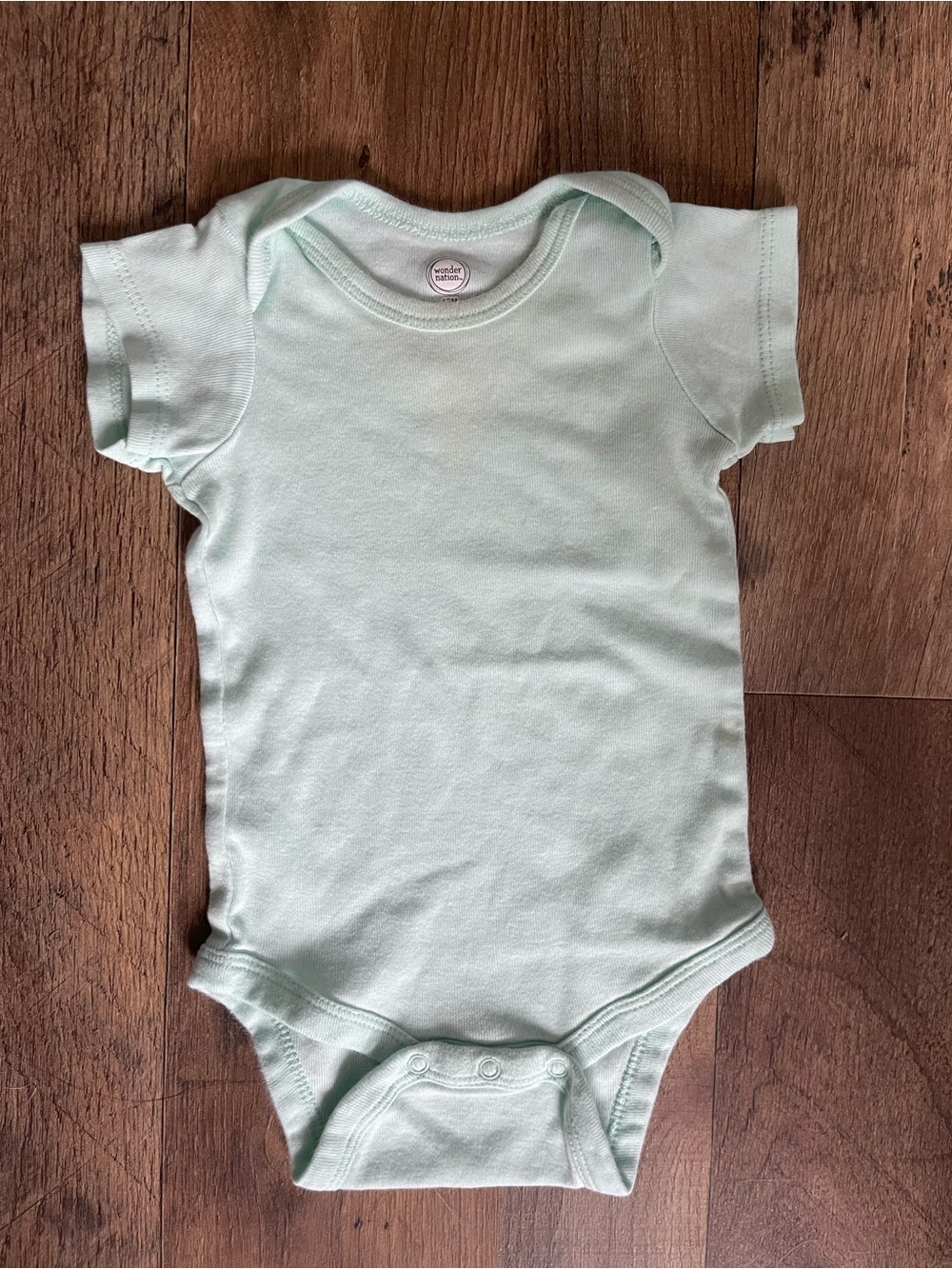 wonder nation Mint Green Short-Sleeve Baby One-Piece